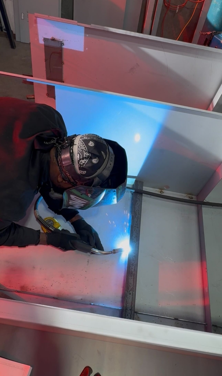 Welding work being carried out at RMS Manufacturing