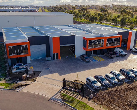 Aerial view of the RMS Manufacturing facility