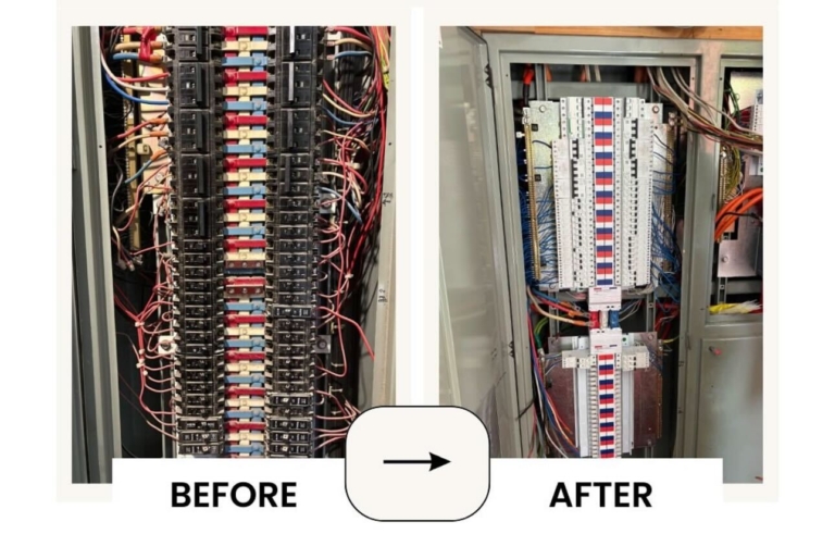 Before and after of a non-compliant chassis replacement by RMS Manufacturing