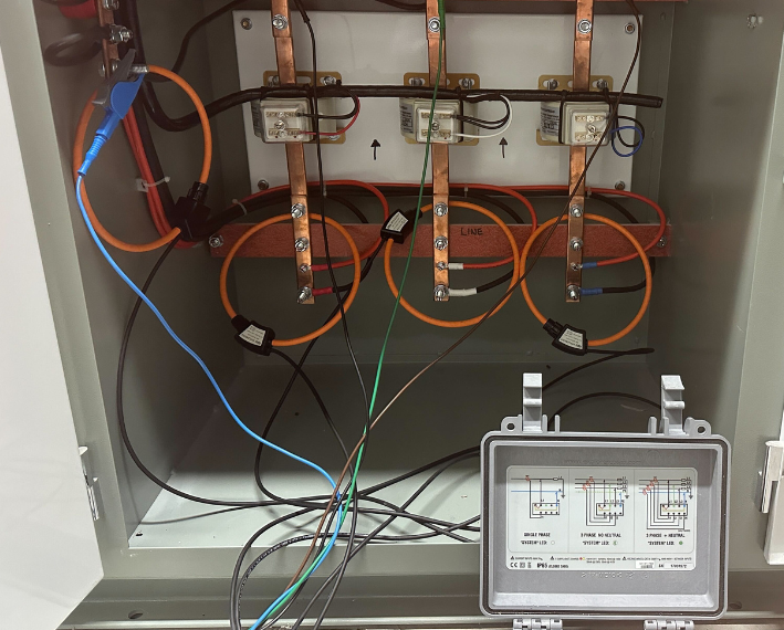 Data logging meters installed in a switchboard by RMS Manufacturing
